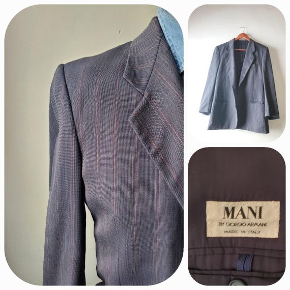 Y2k Mani Giorgio Armani Men's Sports Jacket Diffusion Line 42