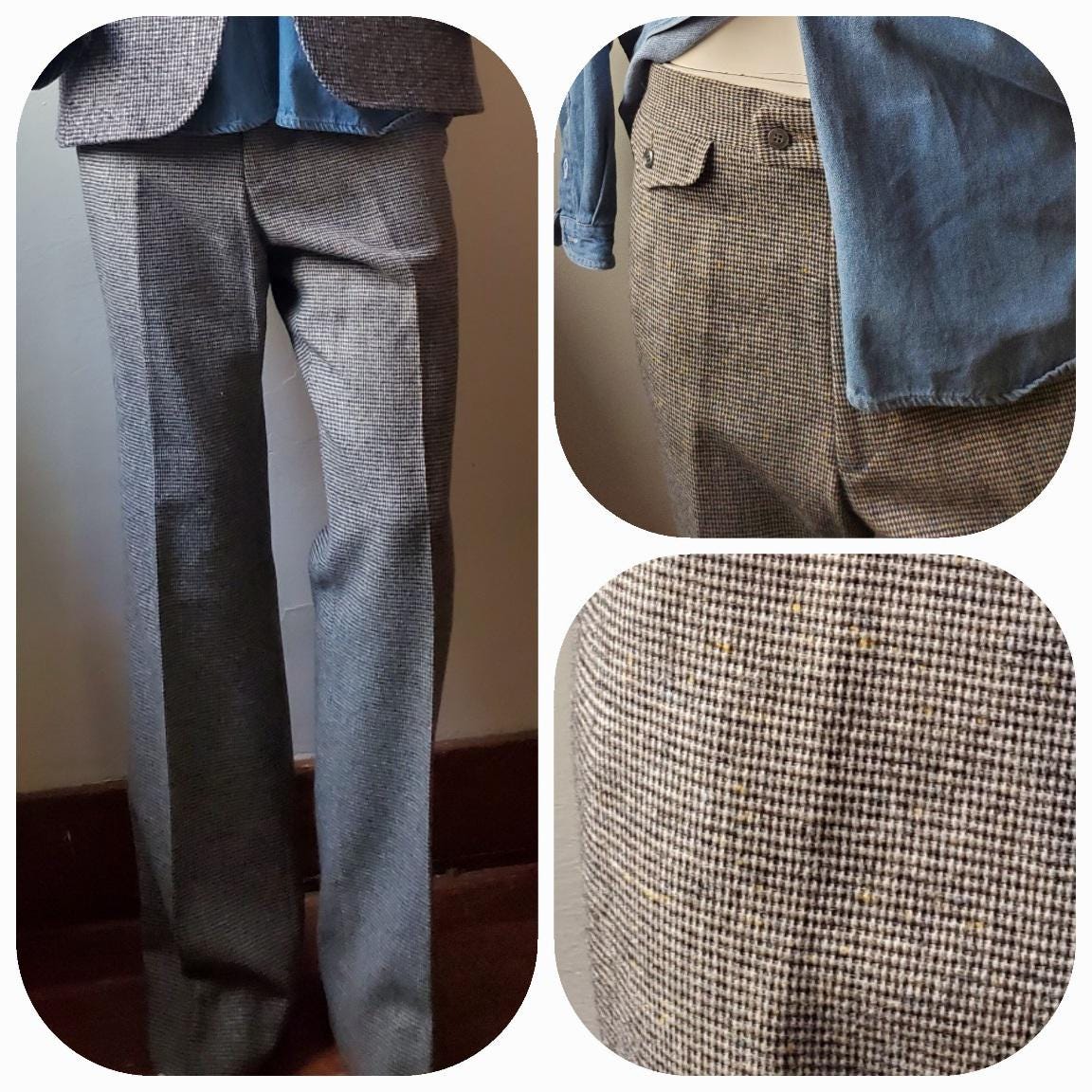 Vintage Tweed Pants - Etsy