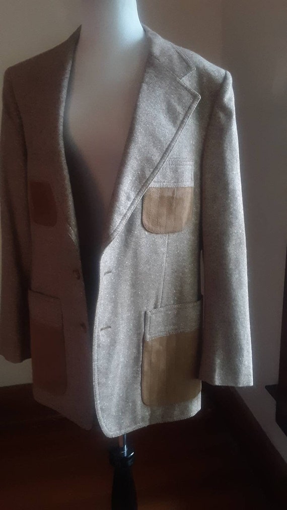 70s Suede sports jacket Western Sportscoat vintag… - image 6