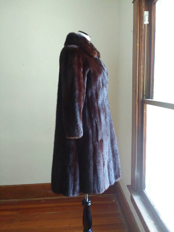 Manteau de vison auburn fourrure vintage pleine longueur 50s Manteau de vison auburn fourrure vintage pleine longueur 50s