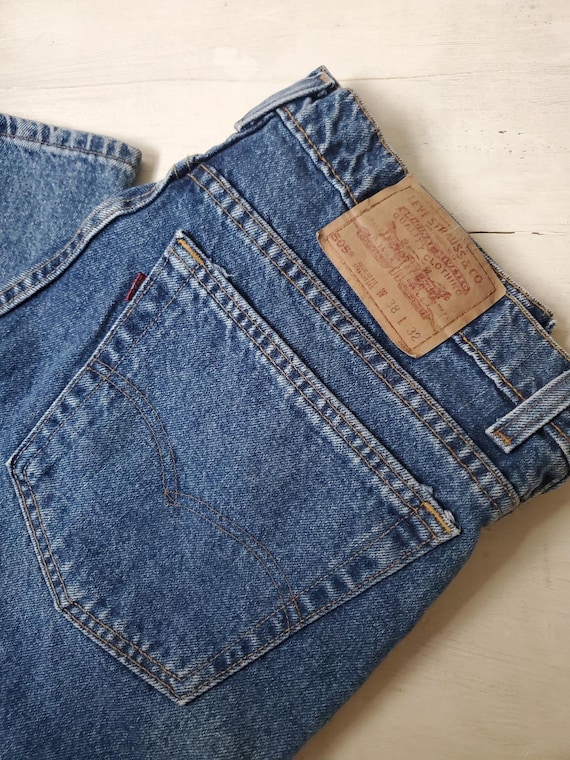 Vtg Levis 505 80s Made in USA Faded Distressed 32 Length