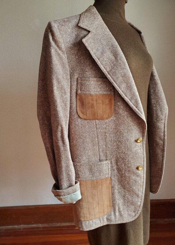 70s Suede sports jacket Western Sportscoat vintag… - image 9
