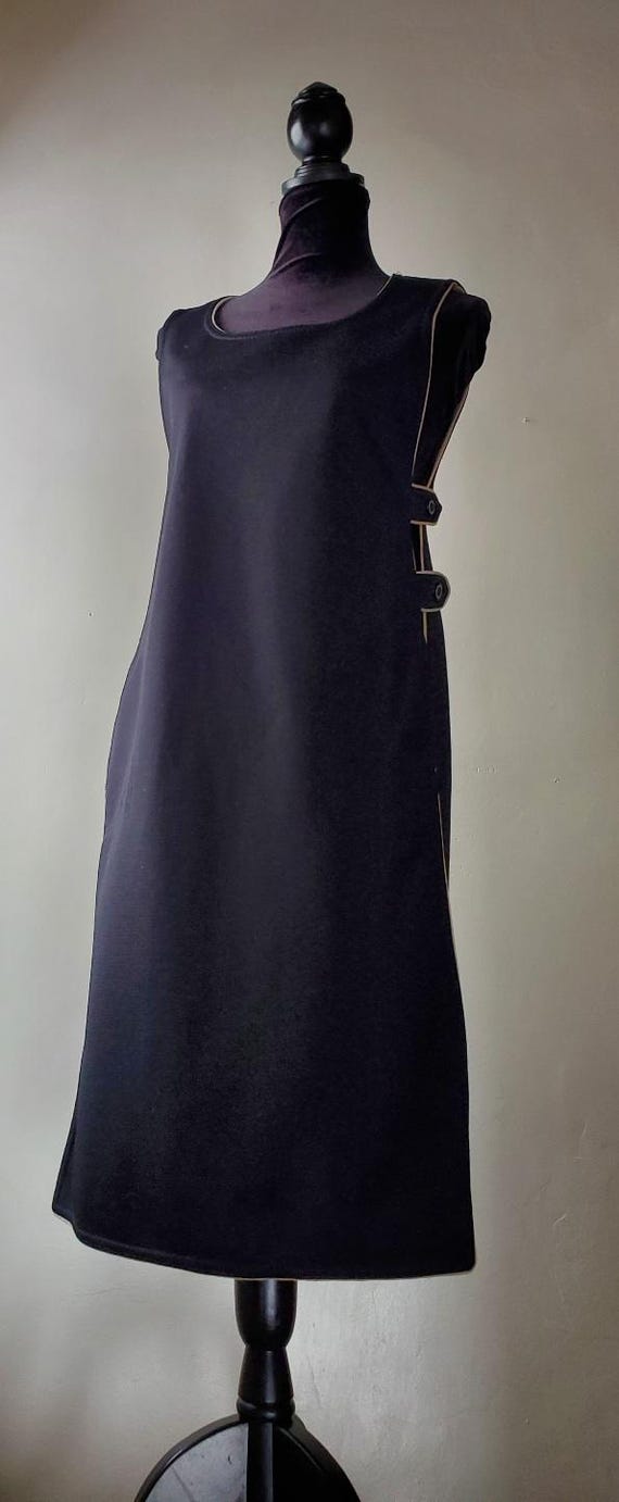 Reversible Long Jumper Dress Vintage 70s Black Beige Small Ladies Pockets  Minimal Boho Vtg Handmade - Etsy