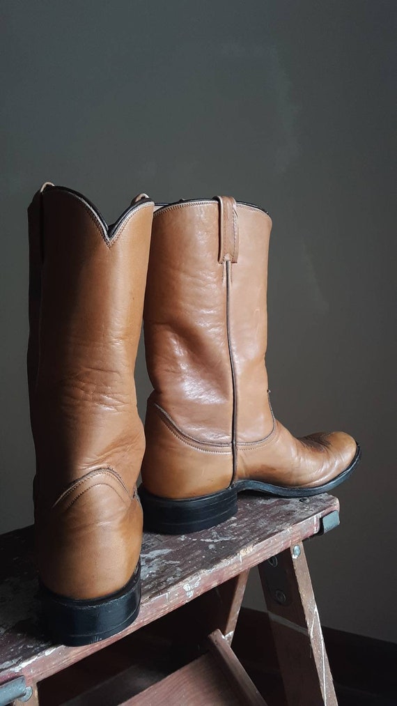 Vintage Tony Lama Cowboy Boots / Mens 7 1/2 D Eng… - image 8