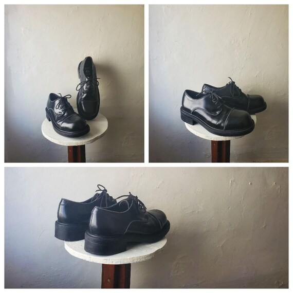 Chunky Brouges 90s Bed Stu Black Lace up Mens 10 Unisex  display picture 1