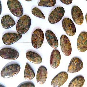 Natürliche Frucht Jaspis Cabochon, Cabochon Cabochon Frucht Jaspis, Schüttgut Top Mix Formen Frucht Jaspis Edelstein, Großhandel Frucht Jaspis Edelstein