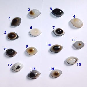 Unique Agate Eye Cabochons: Natural Banded Gemstone Eyes