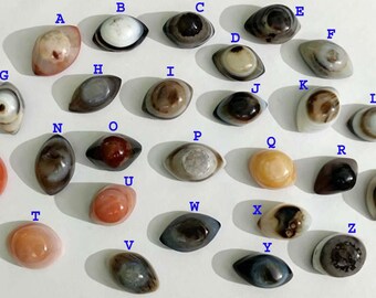 Natural Banded Agate Eye Cabochon: Handmade Sulemani Gemstone