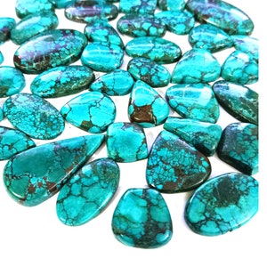 Pedra preciosa turquesa, cabochão turquesa de formato misto, cristal de designer solto para fabricação de joias, presente de natal com cristal de energia de cura