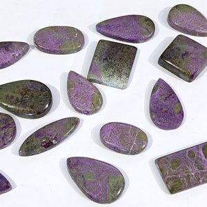 Lindo melhor qualidade roxo stichtite pedra preciosa cabochão lote atacado 100% natural artesanal jóias fazendo genuíno roxo stichtite 20 peças