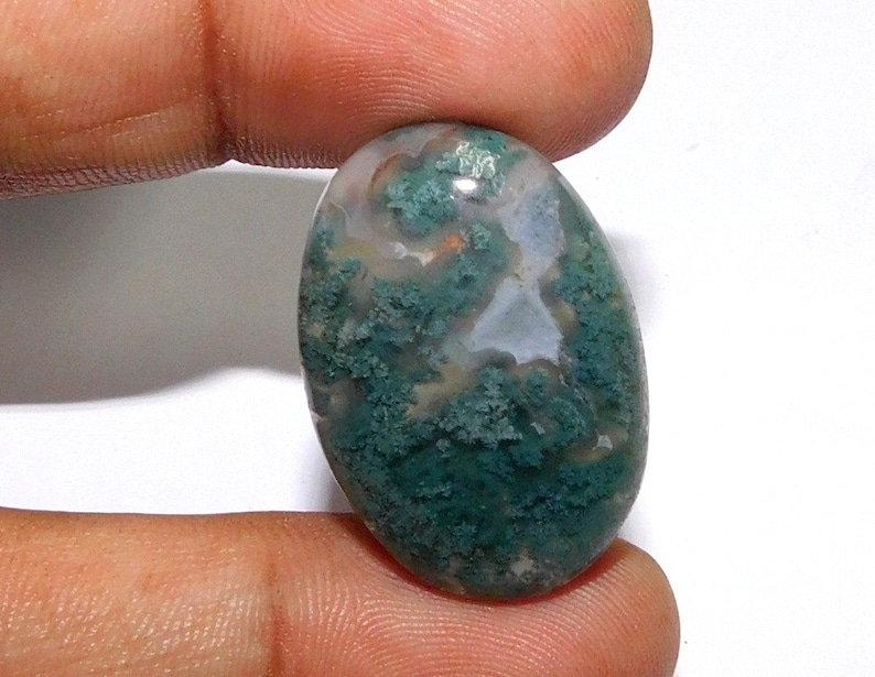 Individual 100/% Natural Moss Agate Moss Agate Cabochons Cabs Jewelry Making Supplies Healing Gemstone Free Shipping