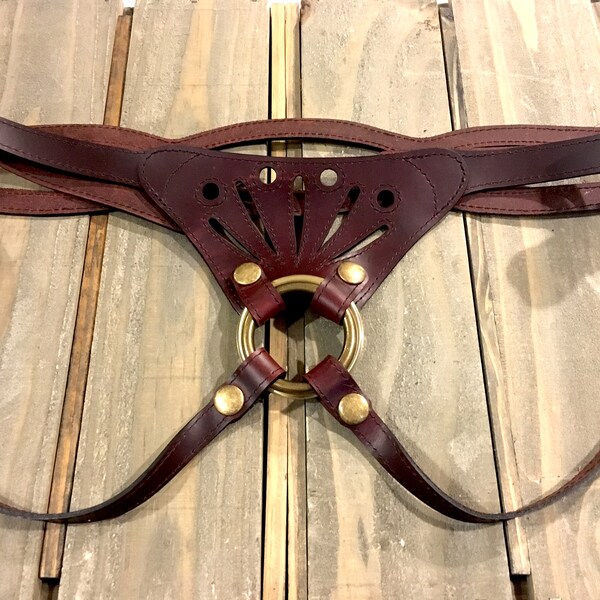 Lillith Strap On Harness - Oxblood