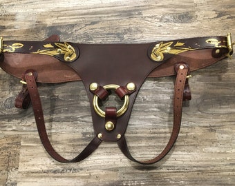 Strap-on Harness: The Dirty Darling Original Handmade Screen Printed Leather