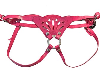 Lillith Strap On Harness - Pink Vegan