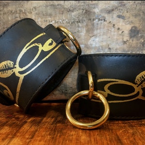 Wrist Restraints - Restraints - Dirty Darlings - Restraining Cuffs - Leather Restraints - Bondage Cuffs - Leather Cuffs - Bondage Bracelet