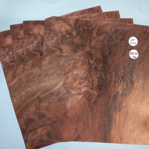 Impiallacciatura in radica di noce americano - 4 fogli consecutivi 23 x 25 cm - ET214