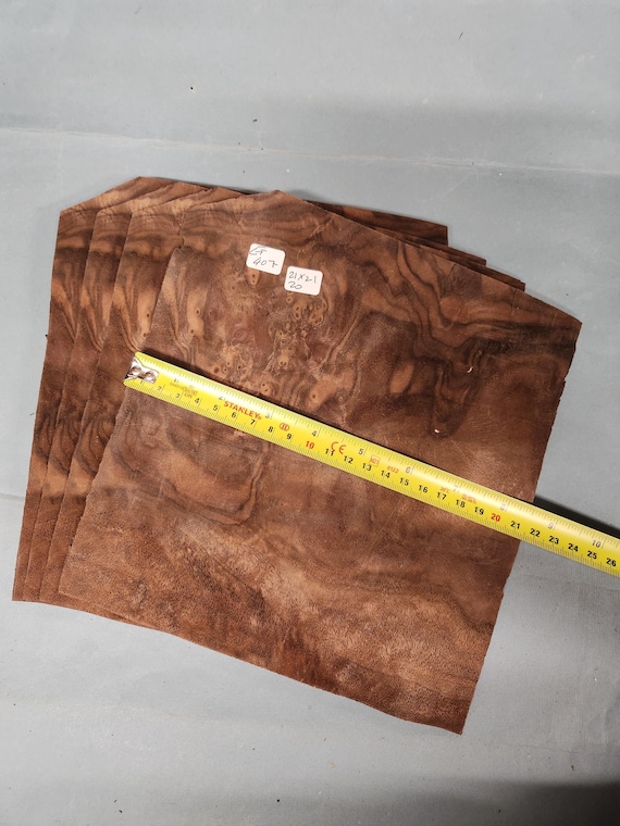 Lot 35 Feuilles Placage Bois Noyer - 27,4 X 38 Cm X 0,5 Mm - Idéal ébénisterie