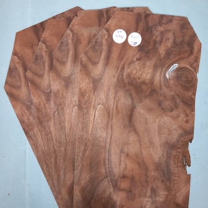 Impiallacciatura in noce americano - 4 fogli consecutivi 16 x 29 cm - ET534