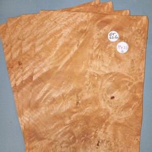 Chestnut burr veneer - 4 consecutive sheets 19x25cm - ET226