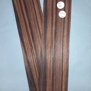 Macassar Ebony veneer - 2 consecutive sheets 6x29cm - ET311
