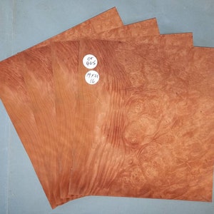 Madrone burr veneer - 4 consecutive sheets 19x21cm - ET465