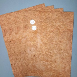 Chestnut burr veneer - 4 consecutive sheets 20x27cm - ET268