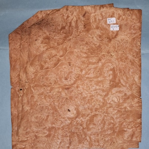 Chestnut burr veneer - 3 consecutive sheets 27x22cm - ET291