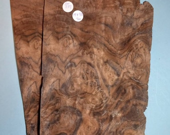 American Walnut burr veneer - 2 consecutive sheets 18x36cm - ET1151