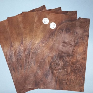 American Walnut burr veneer - 4 consecutive sheets 17x23cm - ET484