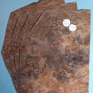 Impiallacciatura in radica di noce americano - 4 fogli consecutivi 18 x 24 cm - ET323