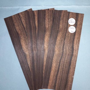 Macassar Ebony veneer - 4 consecutive sheets 8x21cm - ET703