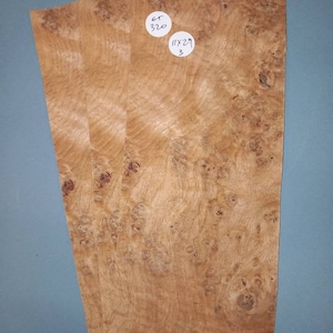 Impiallacciatura in radica di rovere - 3 fogli consecutivi 11 x 29 cm - ET320