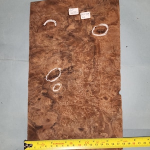 American Walnut burr veneer - 4 consecutive sheets 16x29cm - ET432