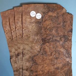 American Walnut burr veneer - 4 consecutive sheets 17x26cm - ET676