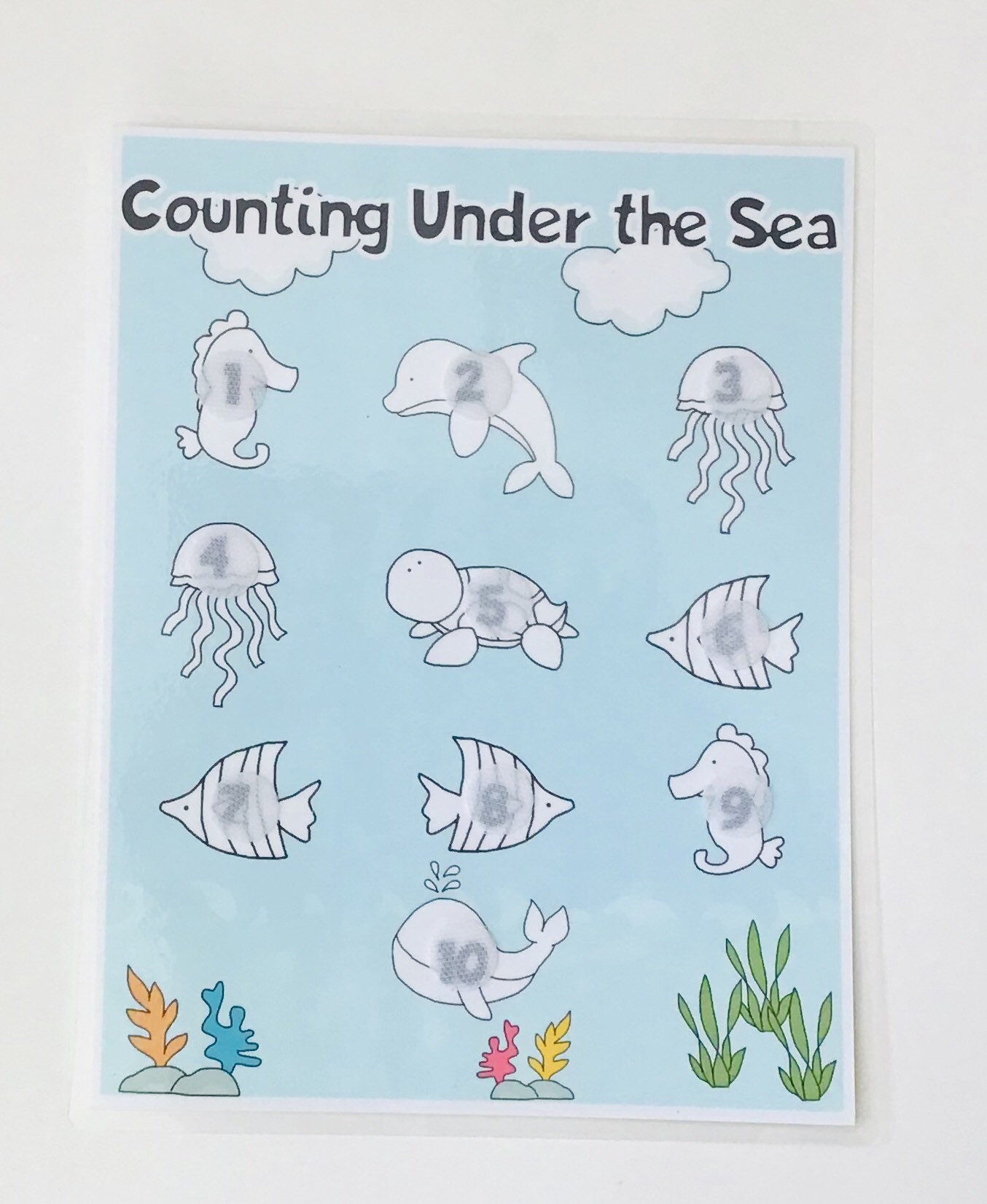 Counting Under the Sea/Counting Game 1-10/ Matching Numbers/ | Etsy
