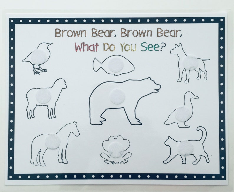Brown Bear Brown Bear Game/preschool Game/kindergarten | Etsy