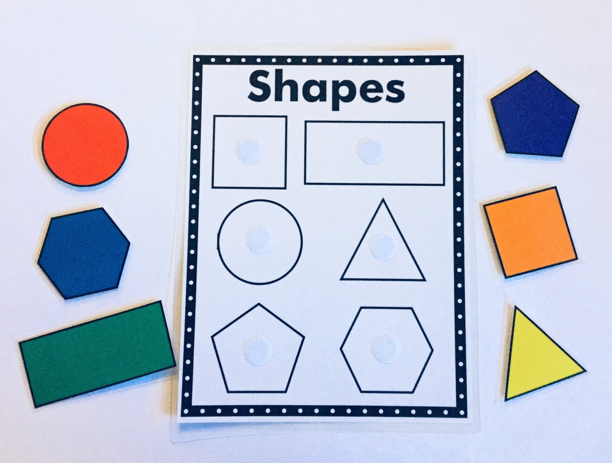 Shape Matching Game Learning Game Math GamePreschool Etsy