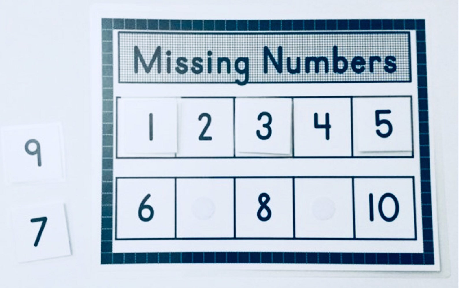 Put the number. Numbers 1-10 game.
