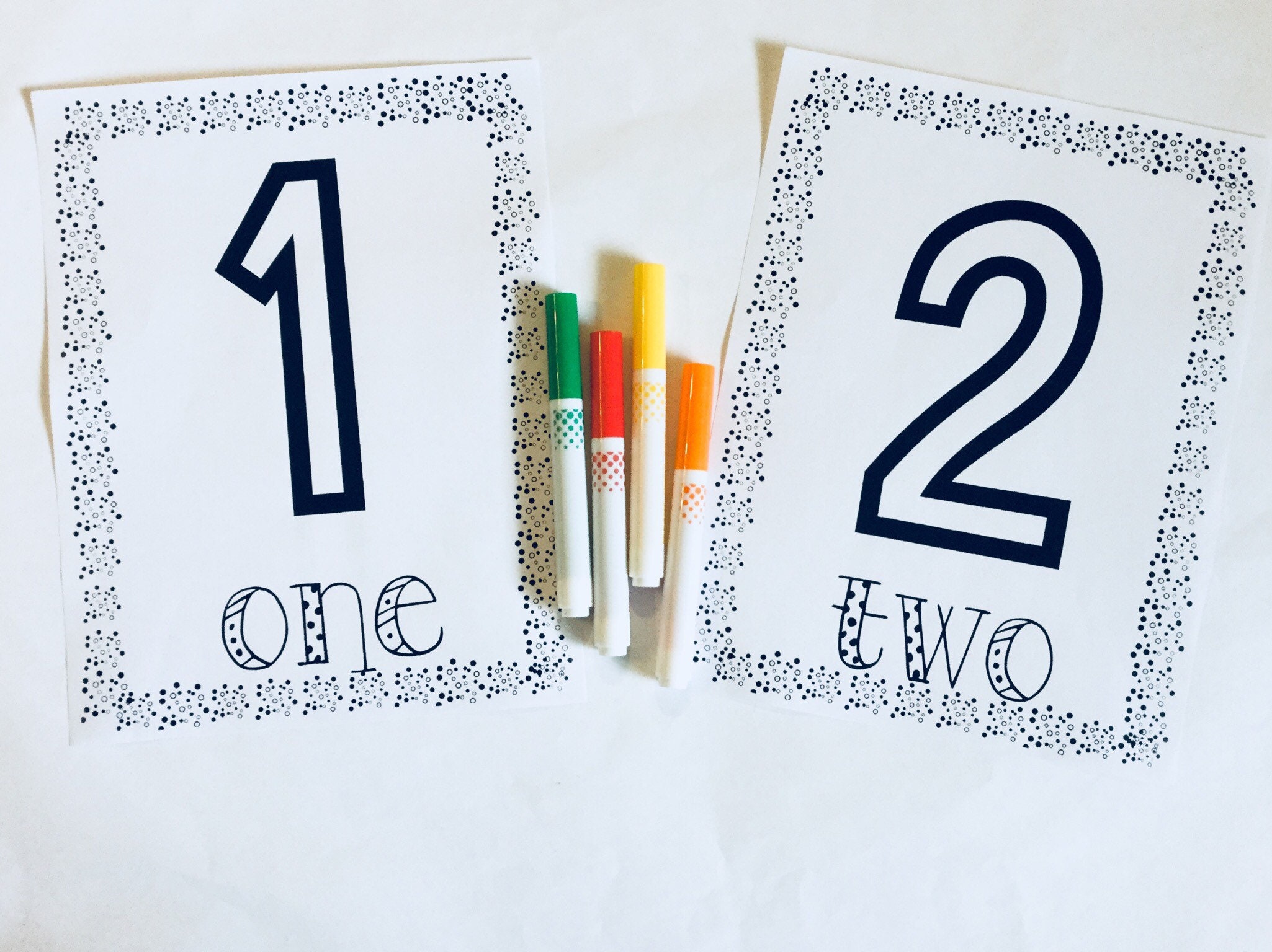 Numbers Coloring Pages Children S Coloring Pages Math Etsy