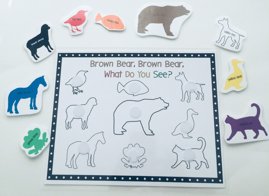 Brown Bear Brown Bear Game/preschool Game/kindergarten Etsy