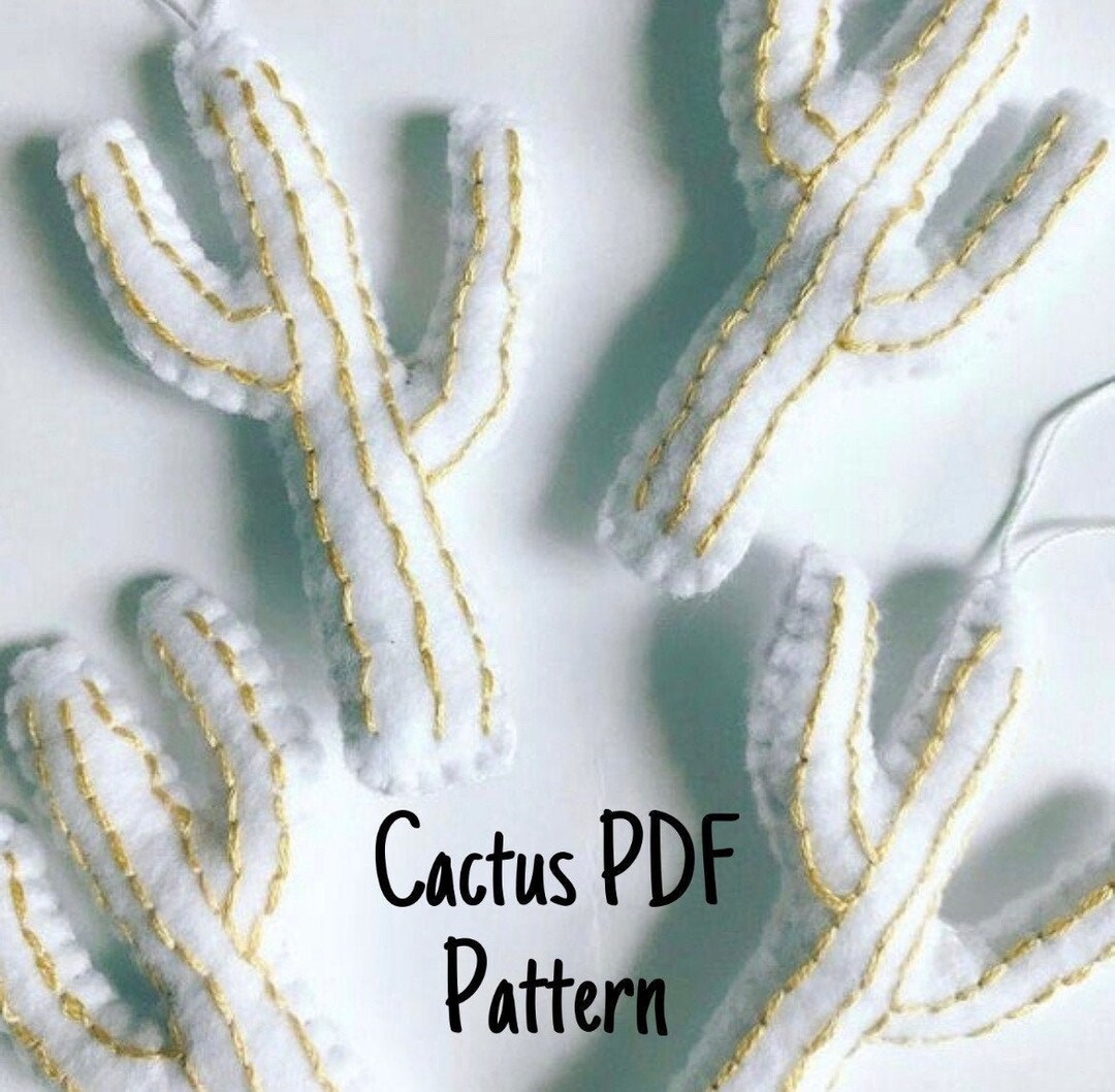 PDF PATTERN: Felt Cactus Ornament Pattern Instant Download - Etsy