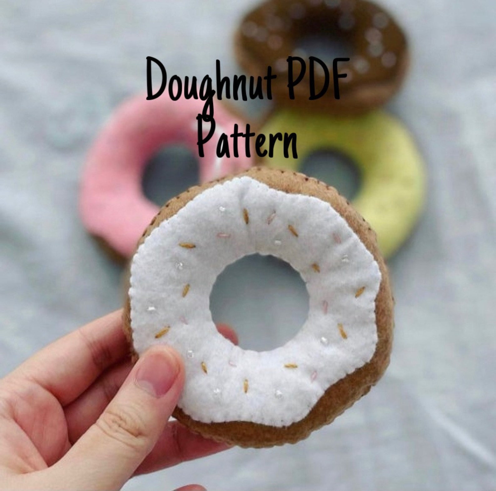 PDF PATTERN Felt Doughnut Ornament, Handmade Felt Donut Decor Etsy