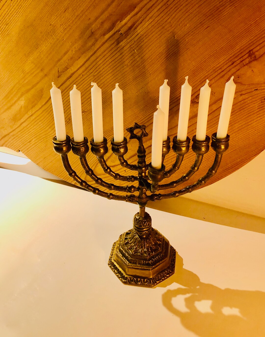 Menorah Arts and Crafts Heavy Candlestick 9armed I Tree of Etsy