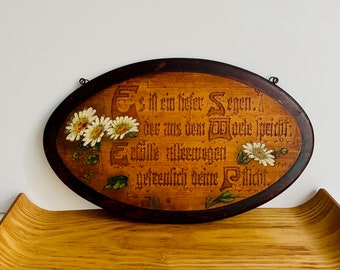 Antique house blessing I wooden saying picture I blessing saying I true vintage