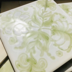 Coppia! 2 piastrelle retrò I sottobicchieri I originali Villeroy & Boch Saar I piastrella maiolica Delft I vintage