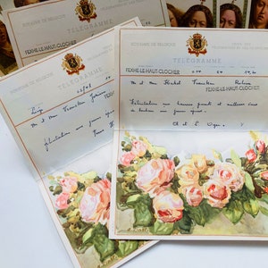 Antike Telegramme Hochzeitstag I Romantik I Handgeschrieben I Diamantene Hochzeit I Festtag Frankreich Belgien I Romantik 1962