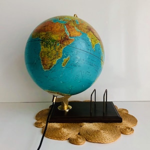 Excellent condition I SCAN-GLOBE with letter tray I Illuminated globe with ocean currents I 1960s