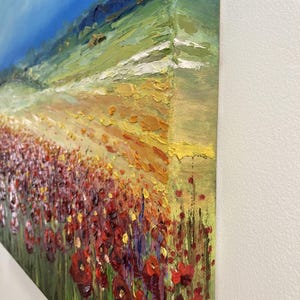 Original oil painting "Poppy field"