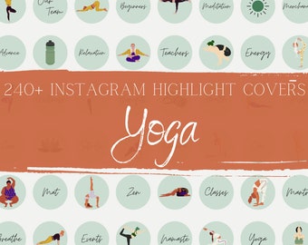 240+ Yoga Professional Instagram Highlight Icons | Highlight Covers | Instagram Story Highlight Icons - Yoga Teacher Namaste IG Story