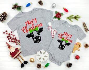 Mooey Christmas shirt, Kids christmas shirt, boys christmas shirt, girls christmas shirt, Country christmas, Cow Christmas, Christmas shirt